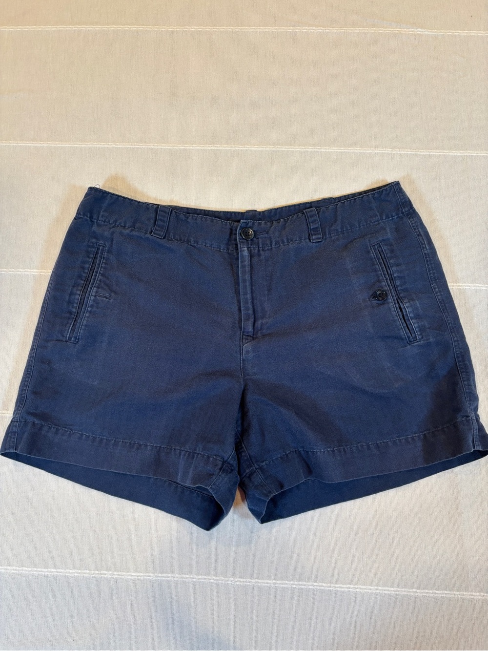 Lauren Ralph Lauren Navy Linen Blend Shorts Women’s Size 10 Cuffed Bermuda